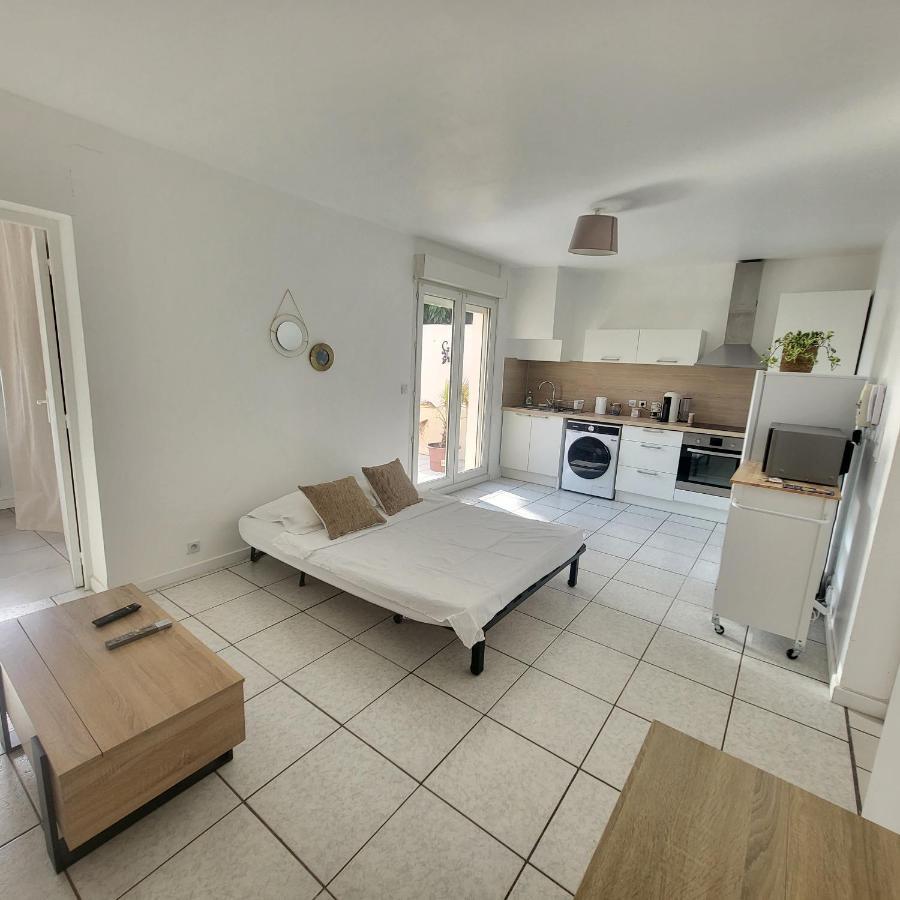 Bel Appartement Avec Jardin De 30M2 , Climatise Avec Parking Et Arrivee Autonome Cabestany Exterior photo